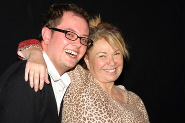 Alan Carr and Roseanne Barr magazine shoot