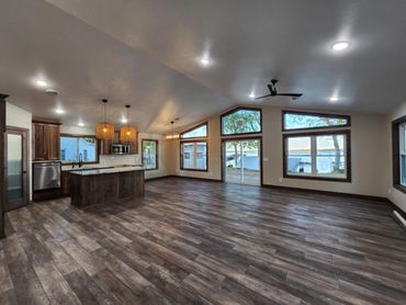 Large-scale premium interior construction and structural timber framing in Becker County, MN.