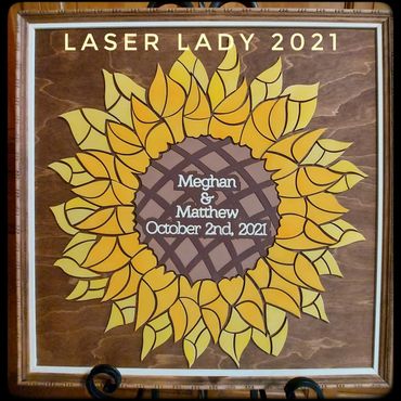 Sunflower Wedding Guest signing board