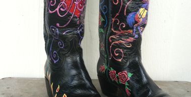 Custom Painted Boots