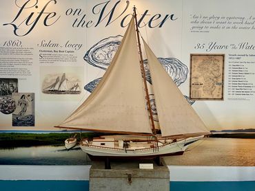 scale model of a schooner in the exhibit