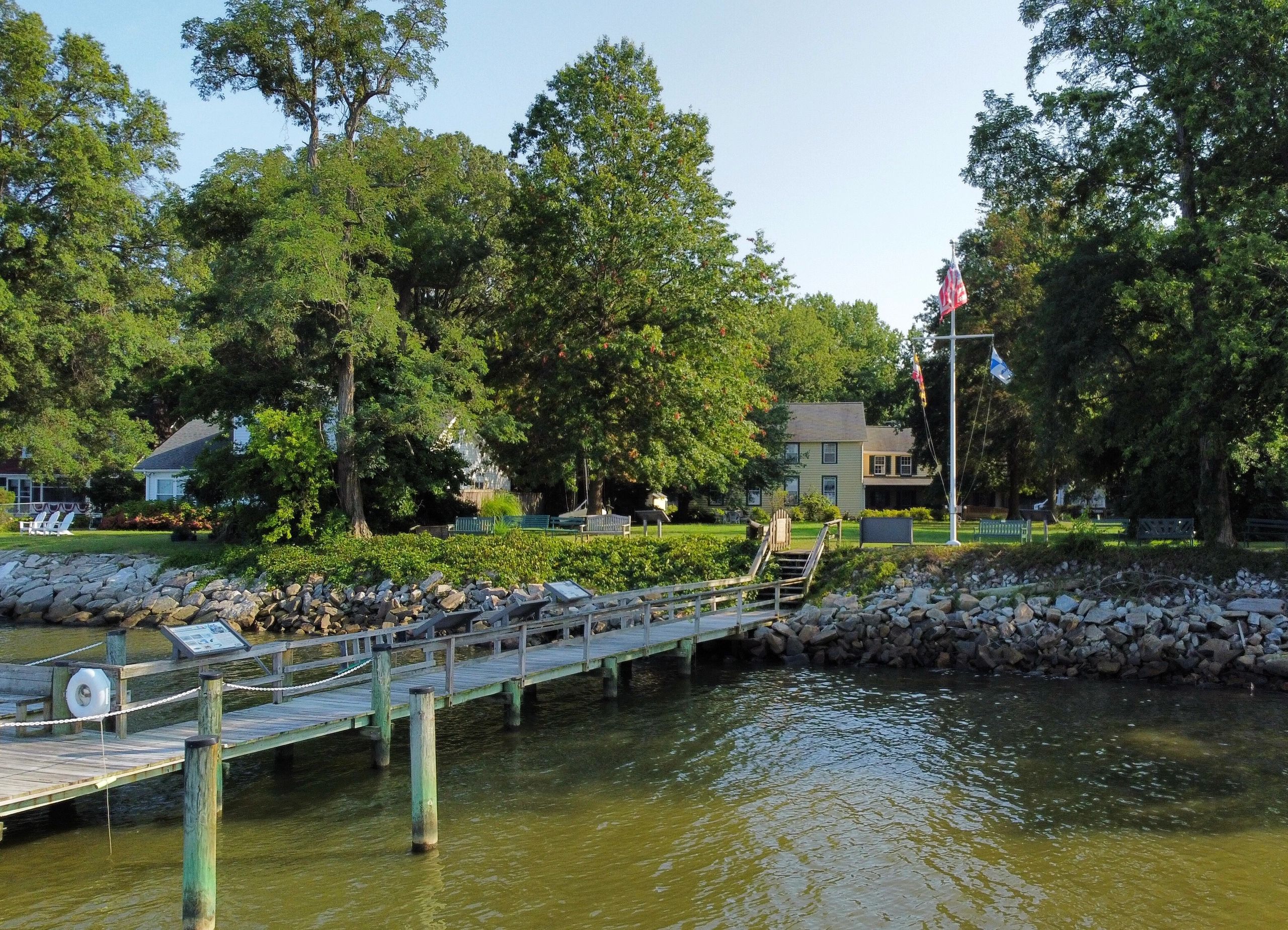 museum building as seen from the water