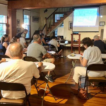people sitting in a drawing class