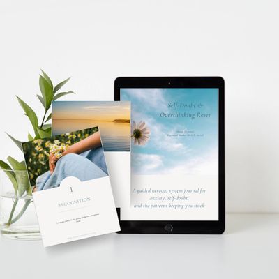 Sharon Nicholson
Registered Member MBACP, Accred
Self-Doubt & Overthinking Reset
Anxiety Journal