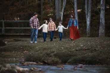 Lifestyle family session at Steele Creek Park.