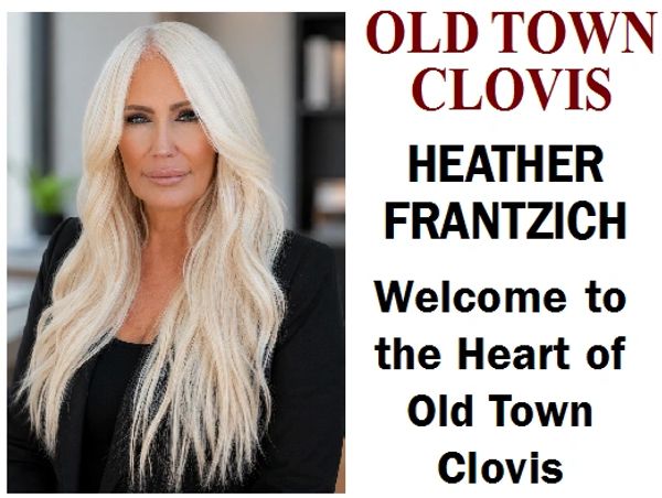 Professional portrait of Heather Frantzich welcoming to Old Town Clovis.