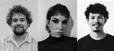 Black and white portraits of three diverse individuals with unique hairstyles.