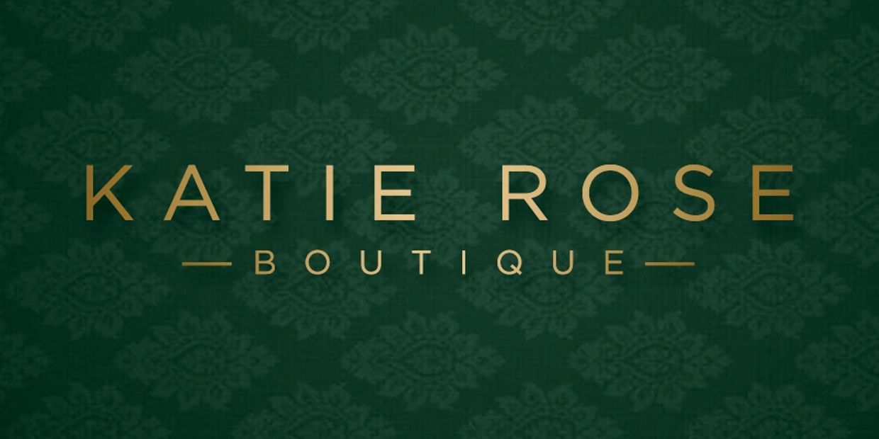 Katie Rose logo on textured green background