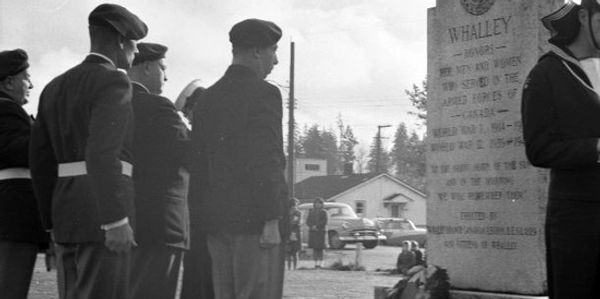 1964 Remembrance Day Photo of Whalley Cenotaph