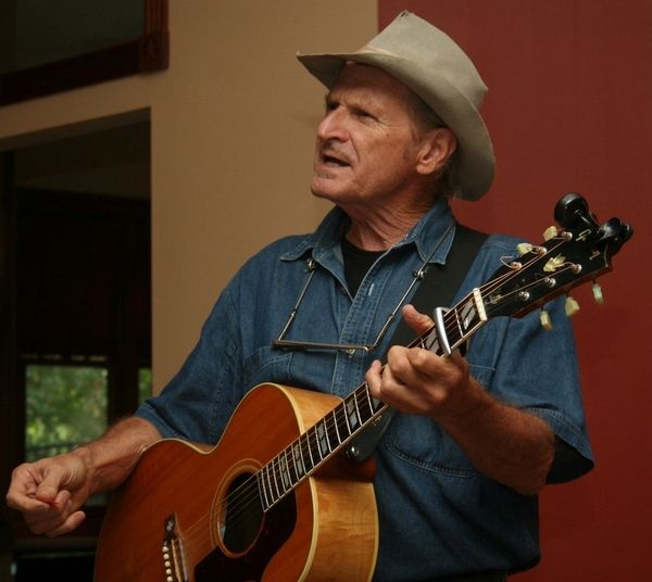Founding member of The Flatlanders, Butch Hancock performs at Arhaven House Concerts near Austin, TX