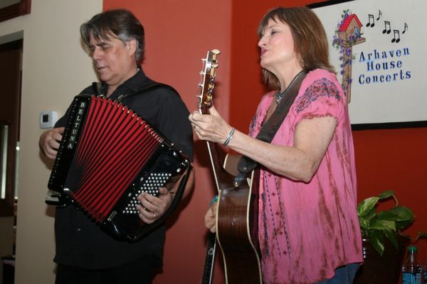 Christine Albert and Chris Gage perform at Arhaven House Concerts near Austin, TX