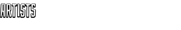 Bold white text "ARTISTS" on black background.