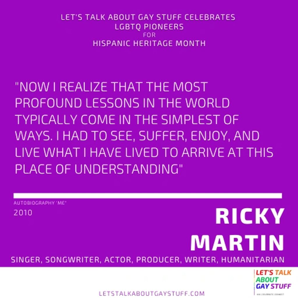 Ricky Martin
Hispanic Heritage Month
Latinx History
LGBTQ Latinx Pioneer
singer songwriter