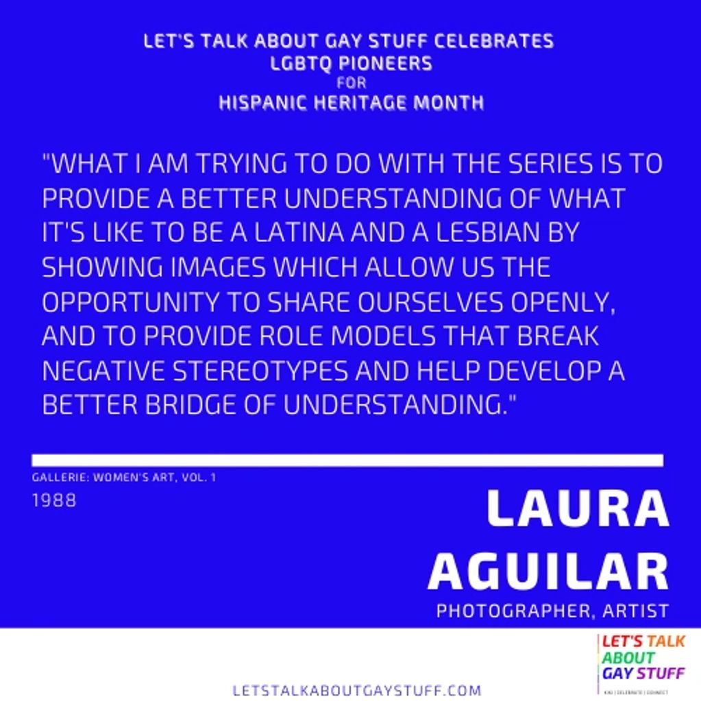 Laura Aguilar
Hispanic Heritage Month
Latinx History
LGBTQ Latinx Pioneer
LGBTQ Pioneer - photograph