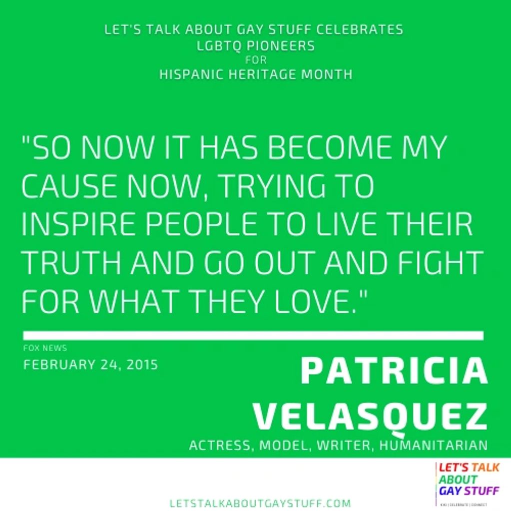 Patricia Velasquez
Hispanic Heritage Month
Latinx History
LGBTQ Latinx Pioneer
actress, activist, mo