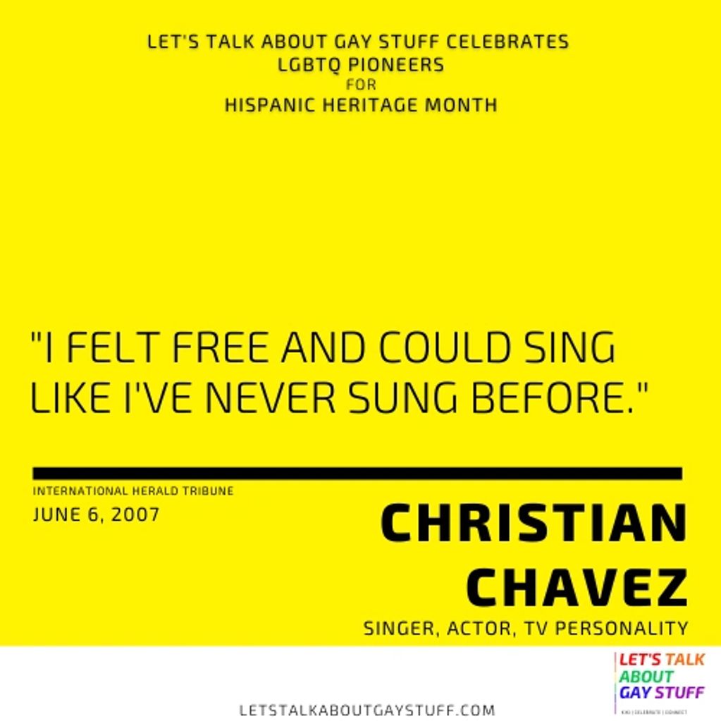Christian Chavez
Hispanic Heritage Month
Latinx History
LGBTQ Latinx Pioneer
LGBTQ - RBD, Libertad