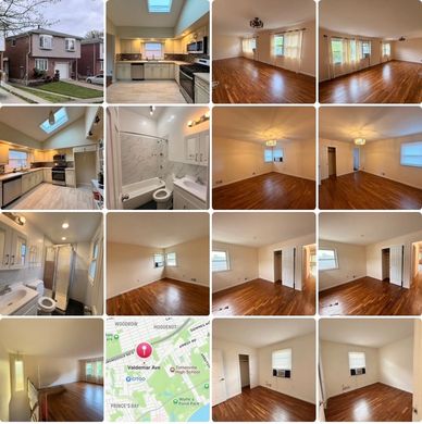 Spacious townhouse with modern kitchen, hardwood floors, and bright rooms.