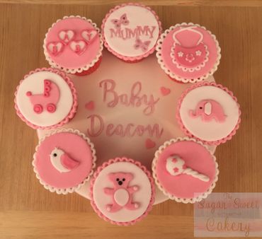 Baby shower cupcake board
