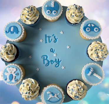 It’s a boy cupcake board