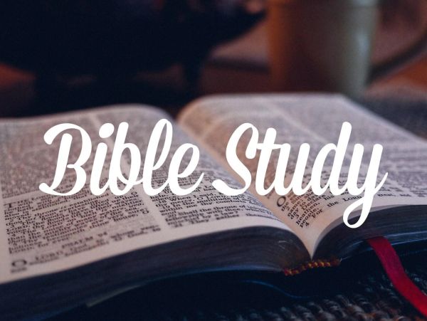 Open Bible with 'Bible Study' text overlay.