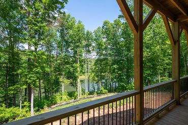 View of Lake LeCroy in the High River community from the lower deck of a custom built lakehouse