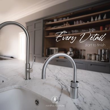 Marble worktop, quooker tap, ceramic sink, shaker kitchen, tonbridge kitchen, sevenoaks kitchen