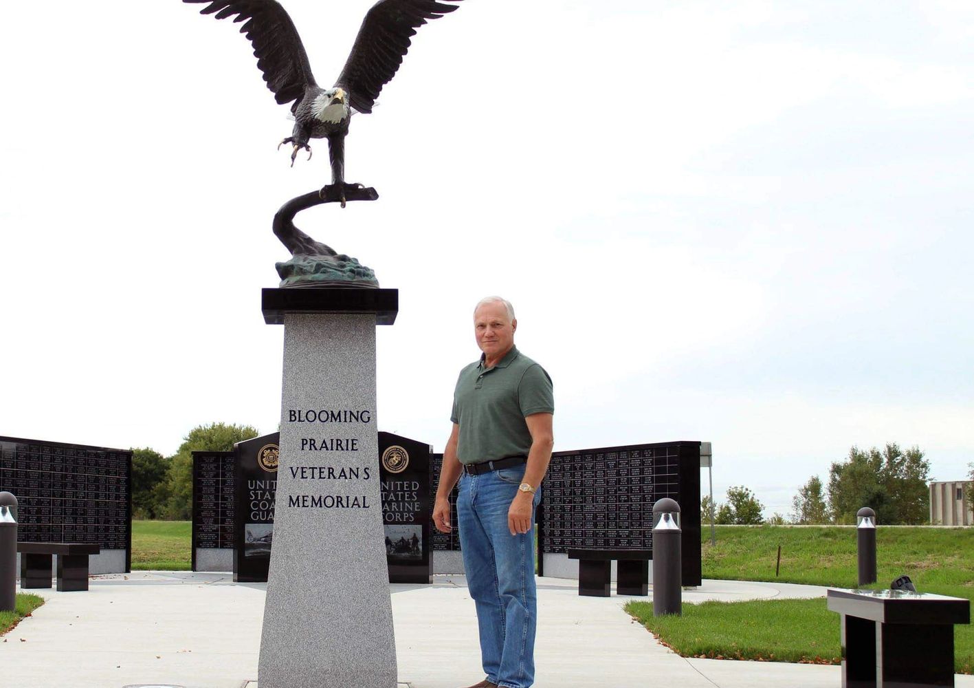 Chuck Krell donated countless hours of electrical work at the Blooming Prairie Veterans Memorial.