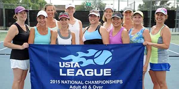 Adult tennis champions at Marcus Lewis Tennis Center