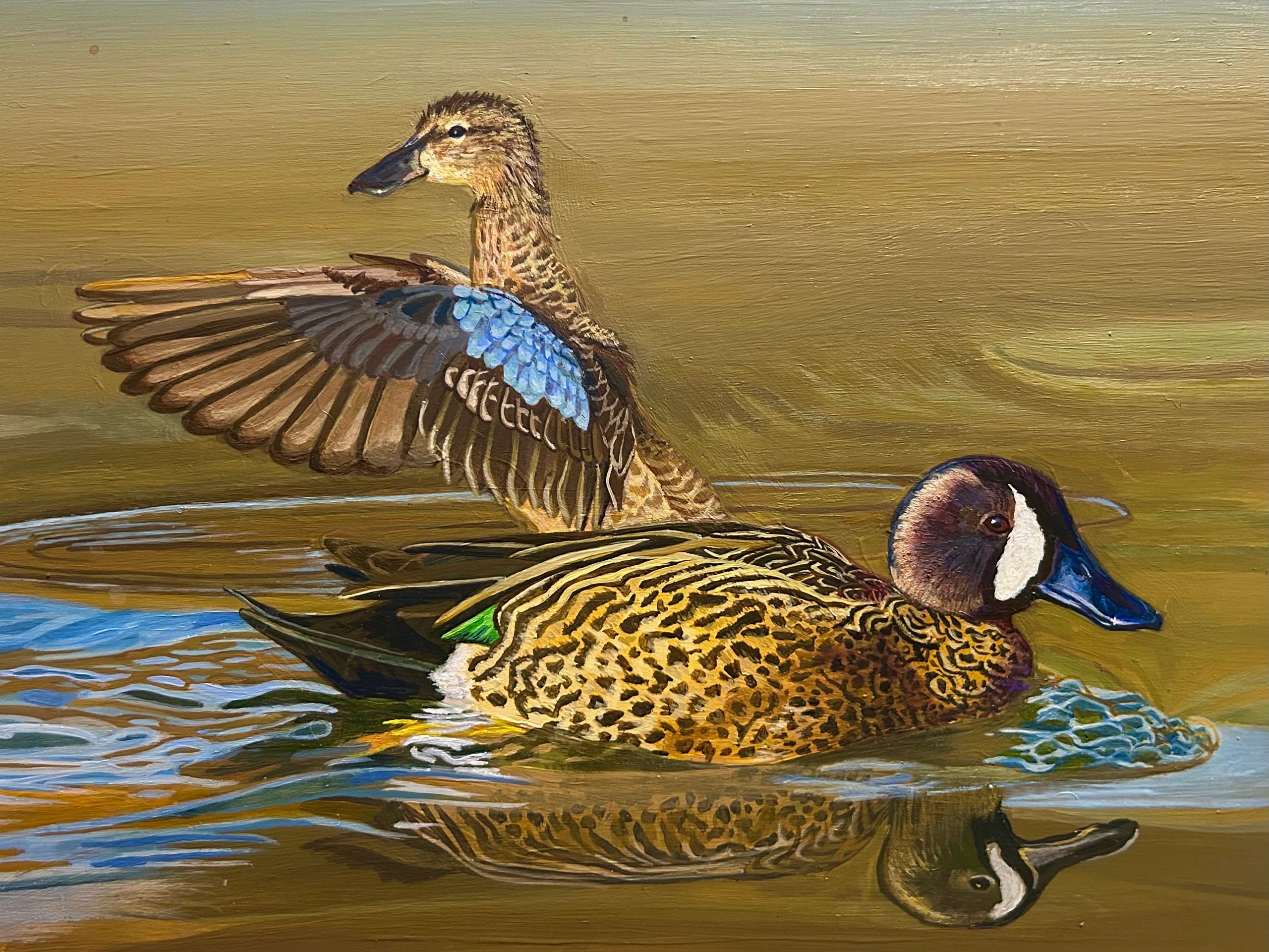Two blue winged teals!
Acrylic on board 7x10”
