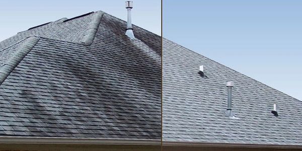Roof cleaning is a soft wash process that helps prolong the life of your roof. Your roof grows bacte