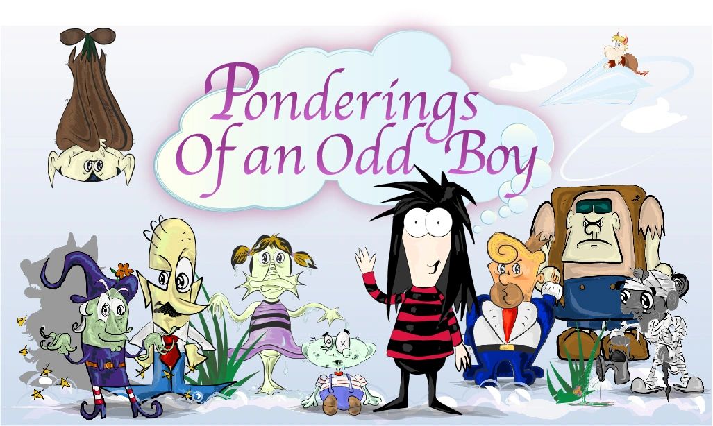 Characters and title of Ponderings of an Odd Boy by Juan Somma