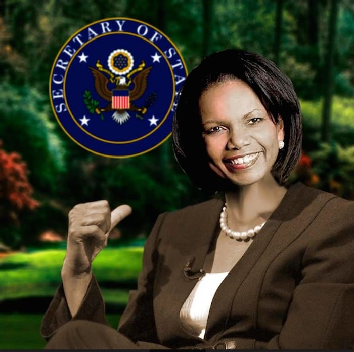 Condoleezza Rice, Secretary of State under President George W. Bush.