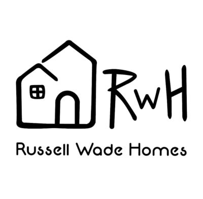 Logo of Russell Wade Homes with a simple house drawing and initials RwH.