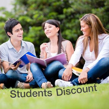 Student Discount 👨‍🎓 👩‍🎓 
Senior Discount 👵🏻👴🏼
Military Discount 👨🏼‍✈️👩🏽‍✈️