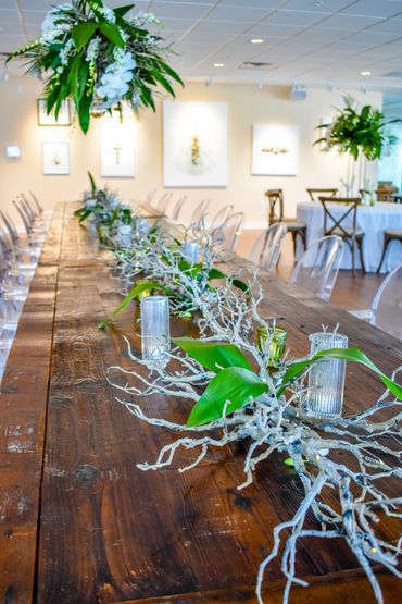 Local art on the walls at The Port at Zekes. Featuring a local artist who uses oyster shells.