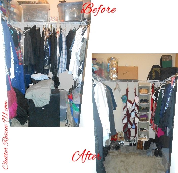 closet makeover, Clutter Rescue 911, Columbus Home Organizer, closet organizing, clutter removal