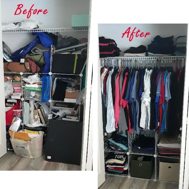 closet makeover, Clutter Rescue 911, Columbus Home Organizer, closet organizing, clutter removal