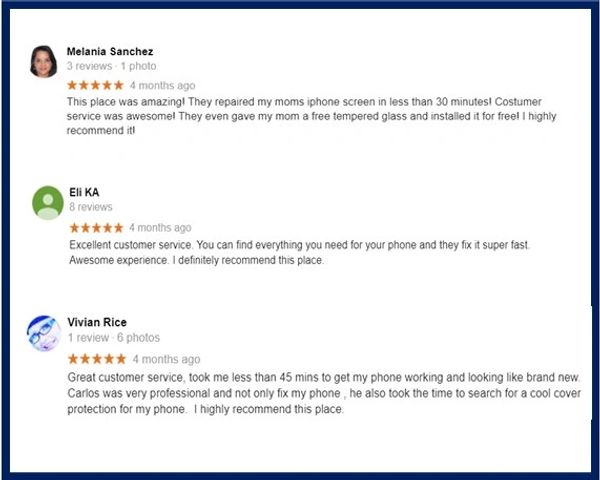 repaired my moms iphone screen in less than 30 minutes Costumer service free tempered glass