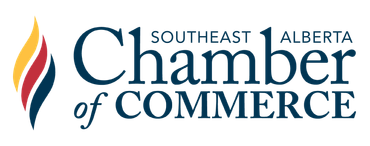 Logo of Southeast Alberta Chamber of Commerce with a flame design.