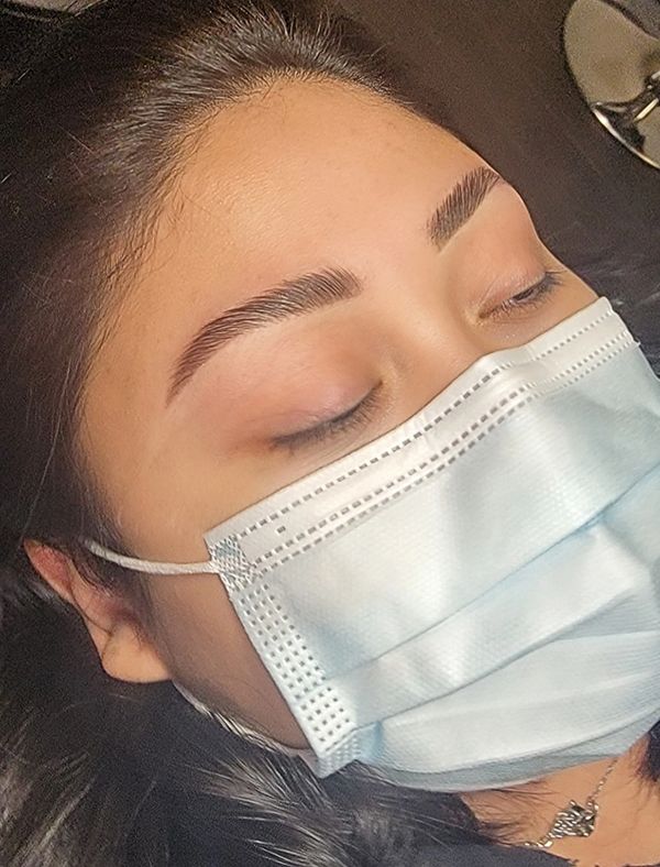 Brow Lamination with tint