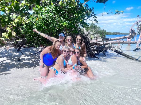 girls trip, beach day, bachelorette trip