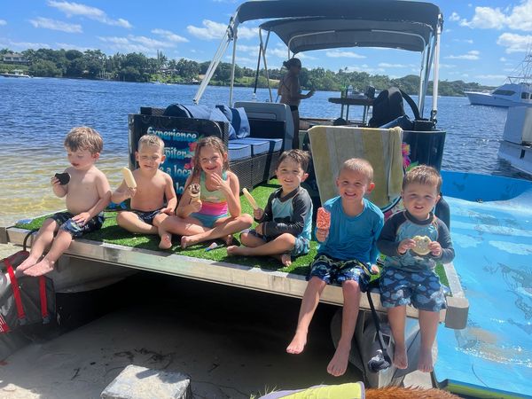 ice cream jupiter florida, kids on the boat, kids playing at the beach, boat day