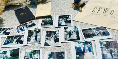 Cocoa Beach wedding instax pics - Central Florida Wedding Group