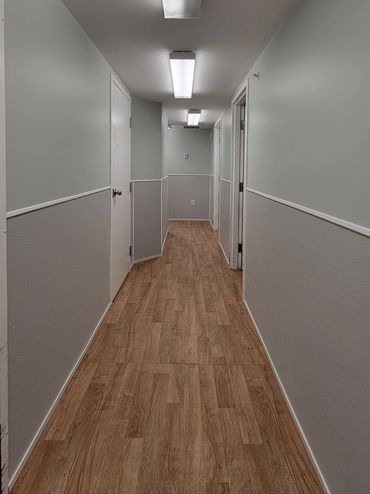 Interior painting completed in a community living home