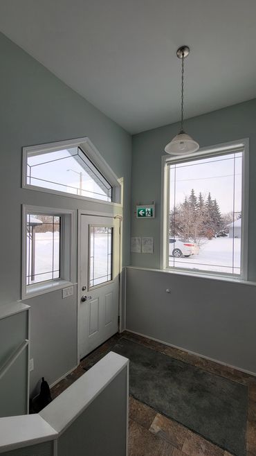 Interior painting completed in entryway