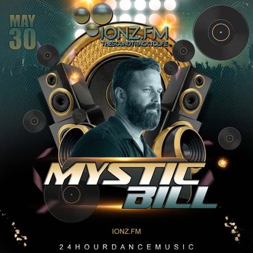 Promotional poster for Mystic Bill on IonZ.FM with date May 30.