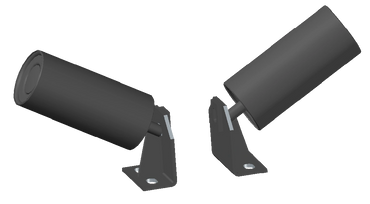 Wing idler assemblies for crushing and conveying equipment.