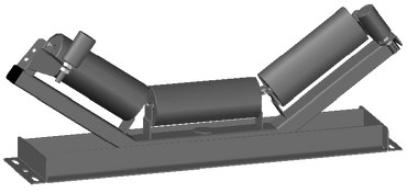 Self aligning top assembly with training idlers.