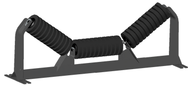 Impact top assembly with rubber disc rollers.