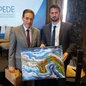 Travis Taliaferro Giving ART  PANAMA CANAL MINISTER